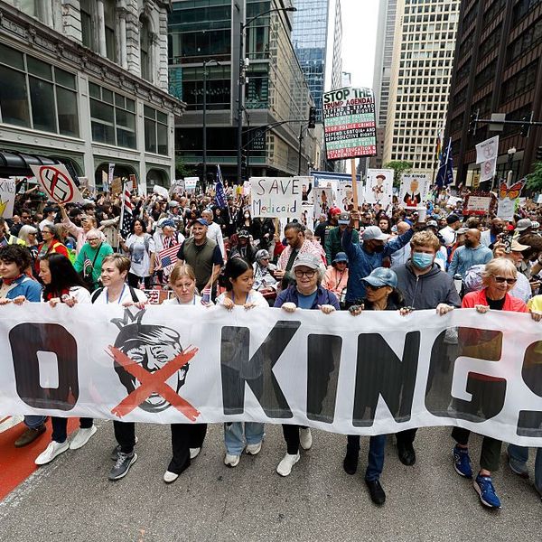 People Protest In Chicago As Part Of The No Kings Rallies