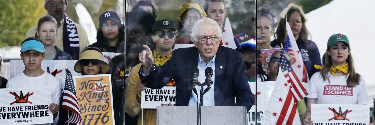 People Protest in Washington, DC as Part of the No Kings Rallies