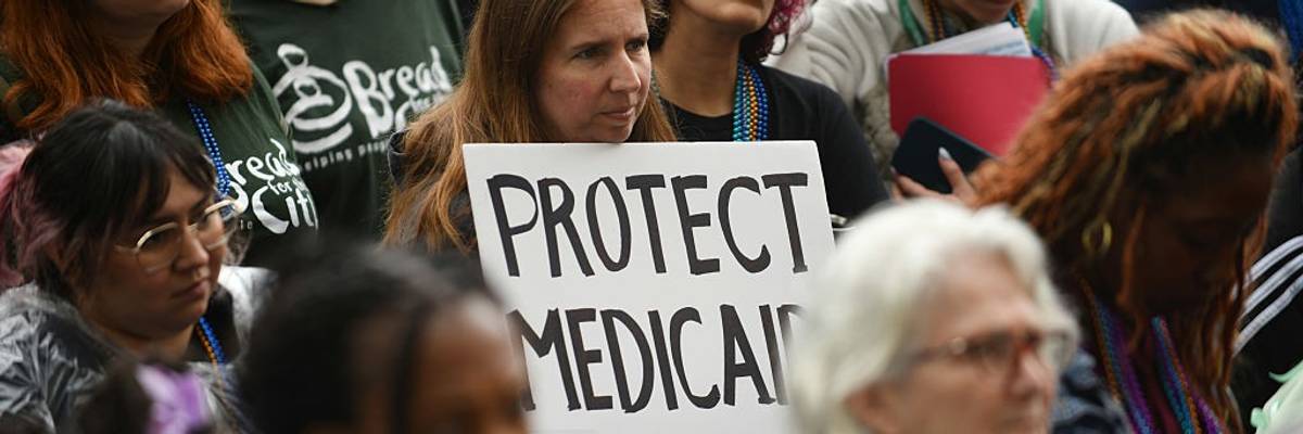 People protest the GOP's proposed Medicaid cuts