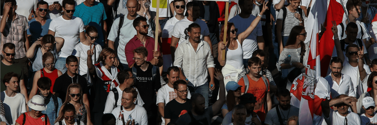 'Go Away! Go Away!' Factory Workers Heckle Belarusian Strongman as Nationwide General Strike Kicks Off