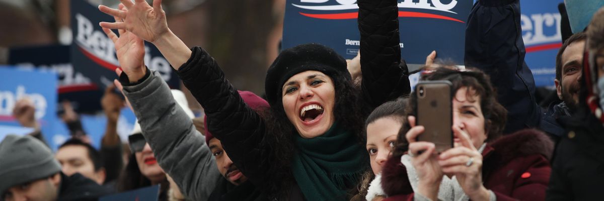 People wait to hear Sen. Bernie Sanders (I-Vt.) at a rally at Brooklyn College on March 2, 2019 in New York City. (Photo: Spencer Platt via Getty Images)