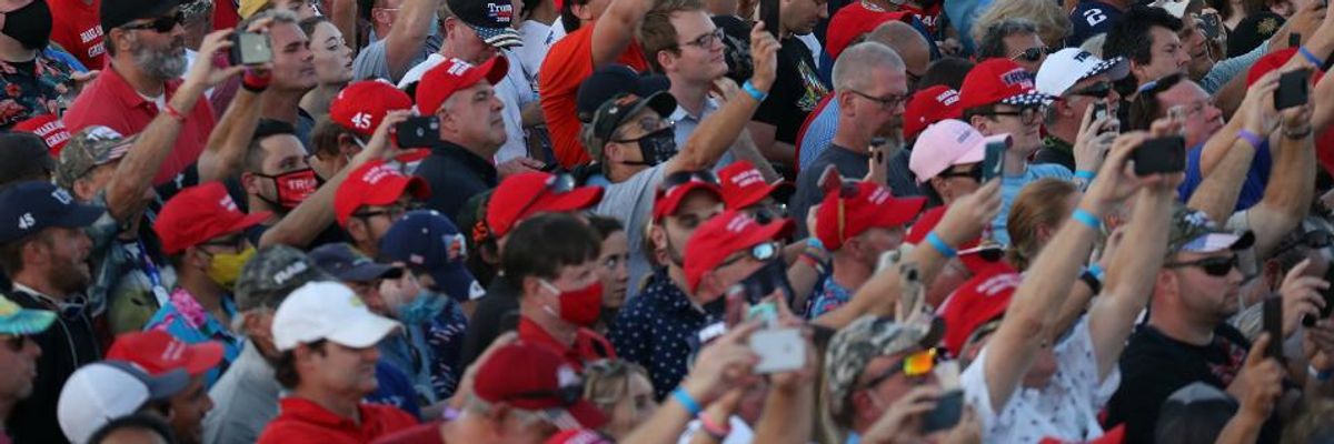 After Negative Result From Unreliable Covid Test, Trump Falsely Tells Florida Crowd He's "Immune" and Can "Kiss Everyone" With No Consequences