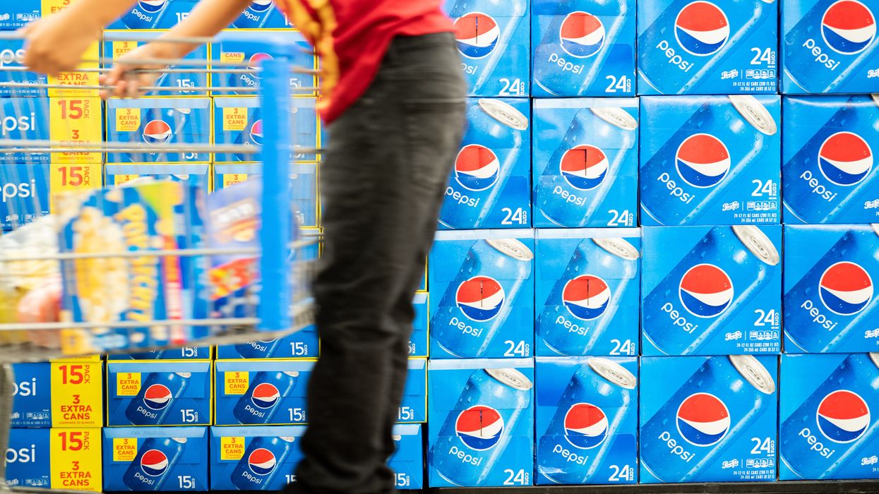 Pepsi sodas are displayed for sale at a Walmart