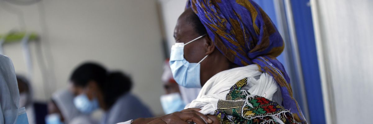 Person receives Covid-19 vaccine