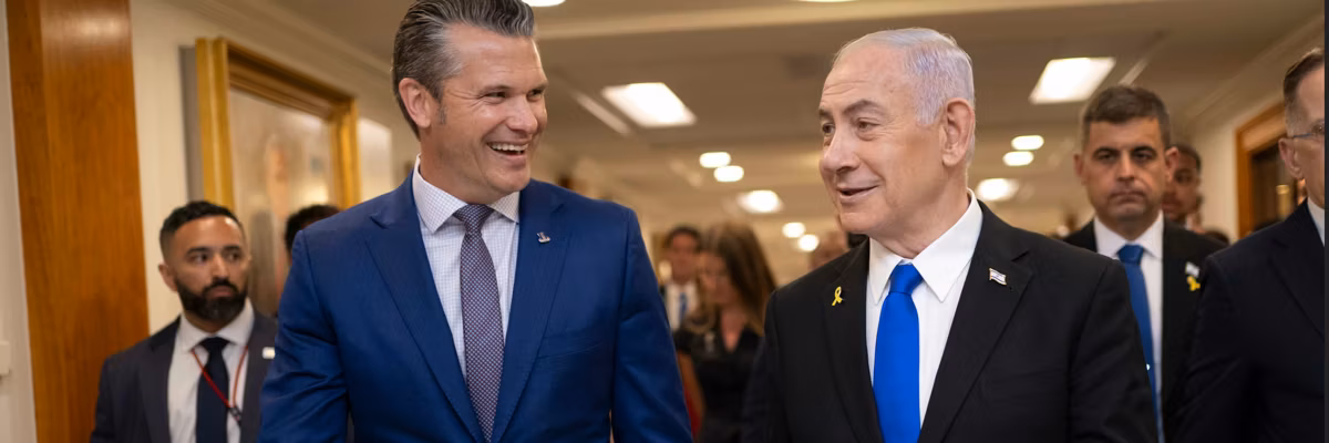 Pete Hegseth and Benjamin Netanuahu