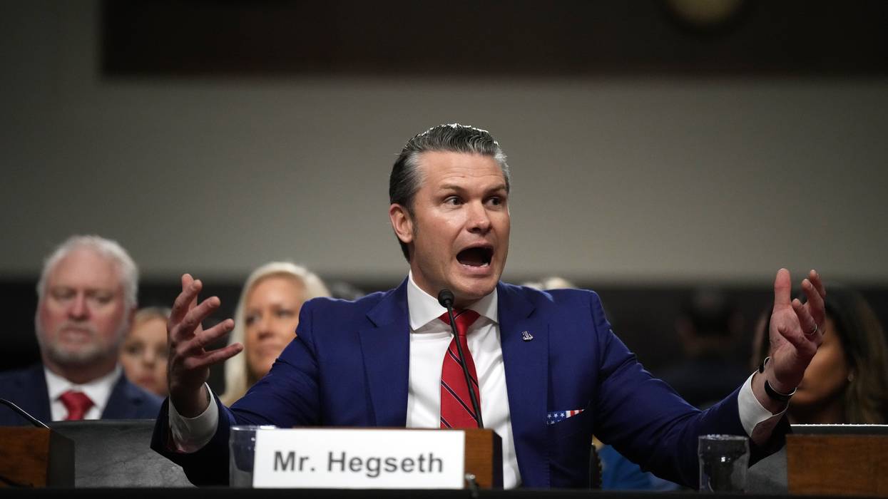 Pete Hegseth at confirmation hearing.