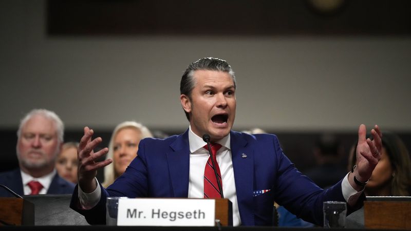 Pete Hegseth at confirmation hearing.