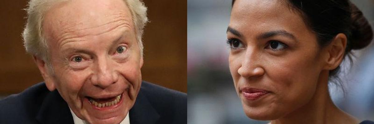 'New Party, Who Dis?': Ocasio-Cortez Takes No Guff From 'Irrelevant' Joe Lieberman