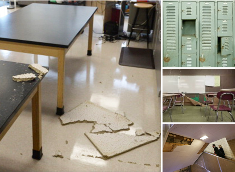 Photos taken in schools in Detroit, Michigan. (via Steven Singer)