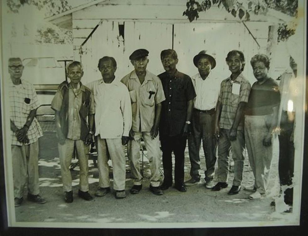 Picture of the manongs inside Agbayani Village.