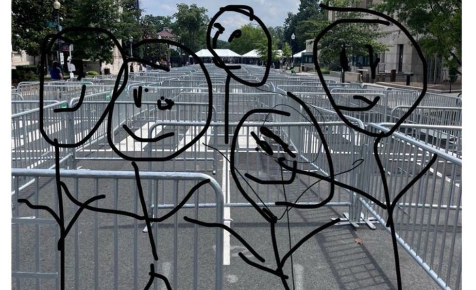 Pictures of the parade crowd released by White House