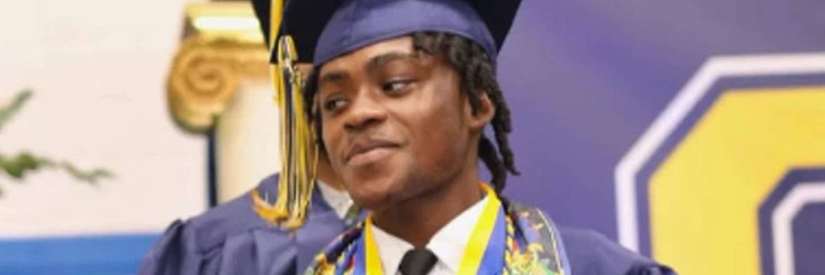 Pierre Damas Bel graduating high school.