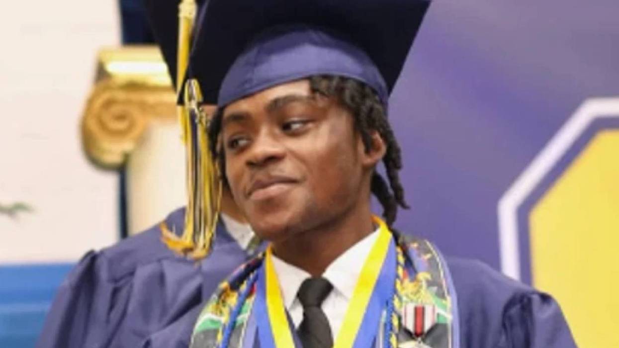 Pierre Damas Bel graduating high school.