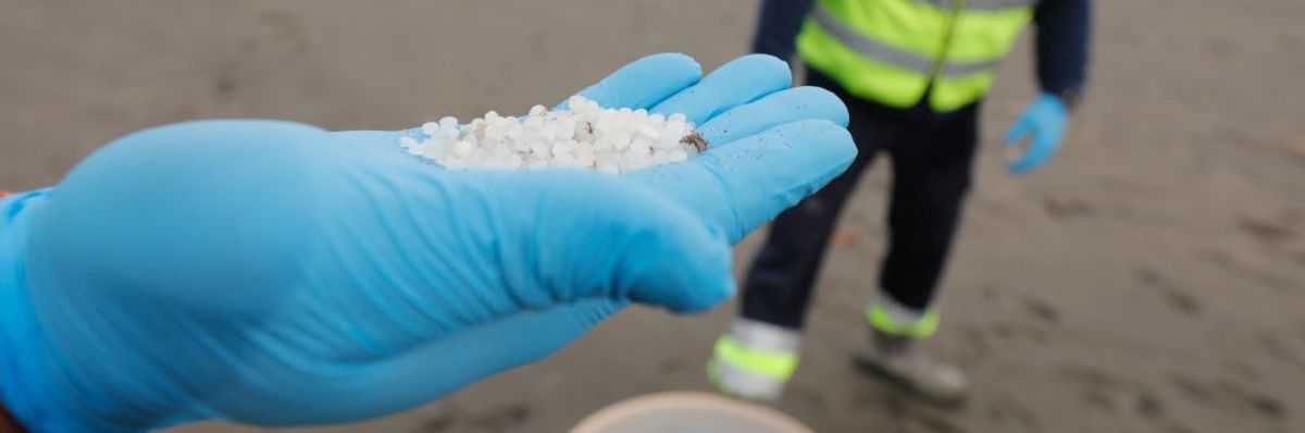 Plastic pellets washed up on Spain's beaches