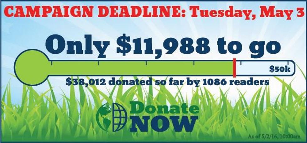 Please donate now - we're coming up short