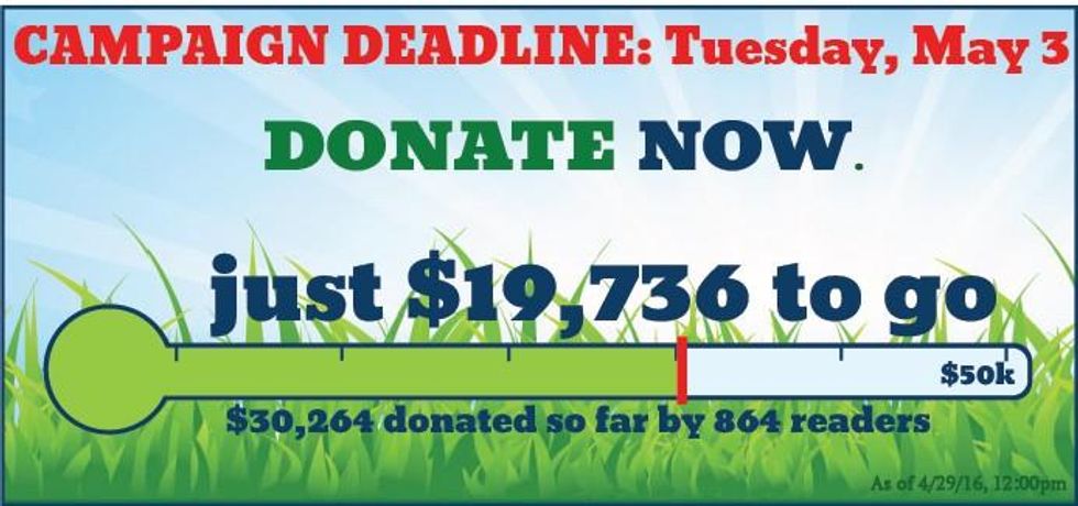 Please donate now - we're coming up short