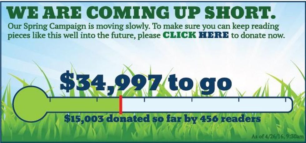 Please donate now - we're coming up short