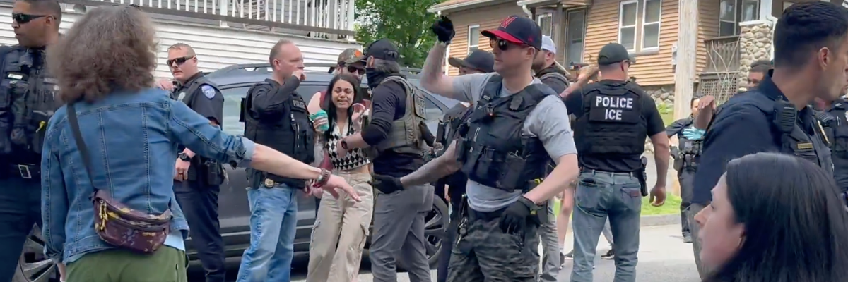 Police and Immigration and Customs Enforcement agents in Worcester, Massachusetts arrested a mother and her 16-year-old daughter