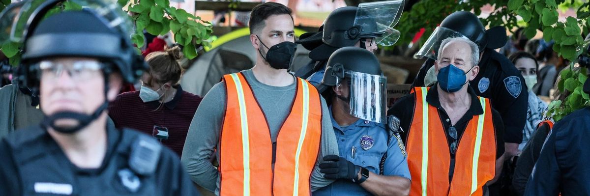 Police arrest demonstrators at UMass Amherst