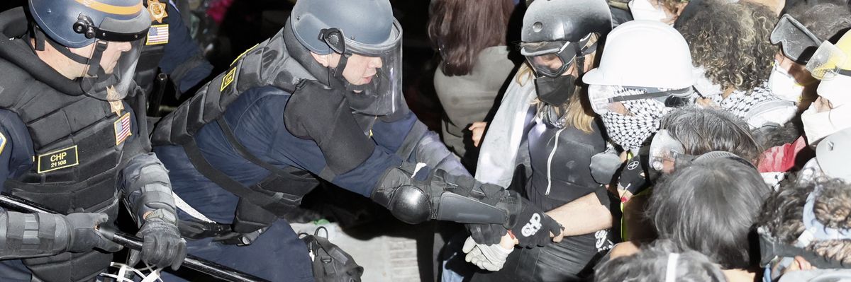 Police attack pro-Palestinian student protesters at UCLA