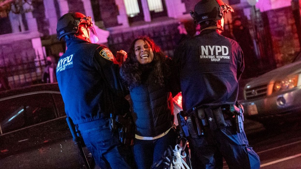 Police Confront Pro-Palestinian Protesters At CCNY