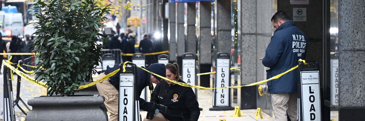 police investigate crime scene