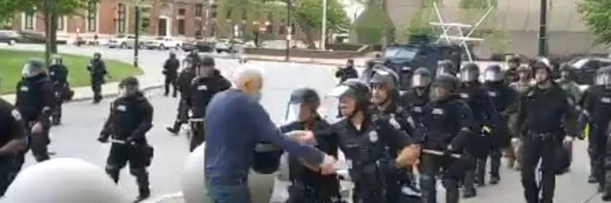 Jayapal Condemns 'Autocratic Frenzy' of Police After Video Shows Cops Shoving Elderly Man to the Ground, Knocking Him Unconscious