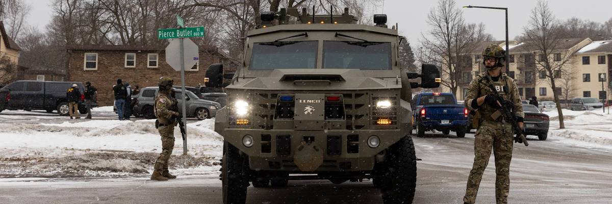 Police operation in Minnesota regarding federal vehicle theft