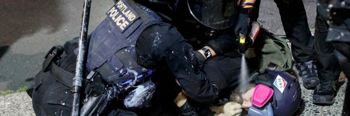 Amid Violence in Portland, Biden and Progressive Critics Blame 'Trump's America' for Chaos