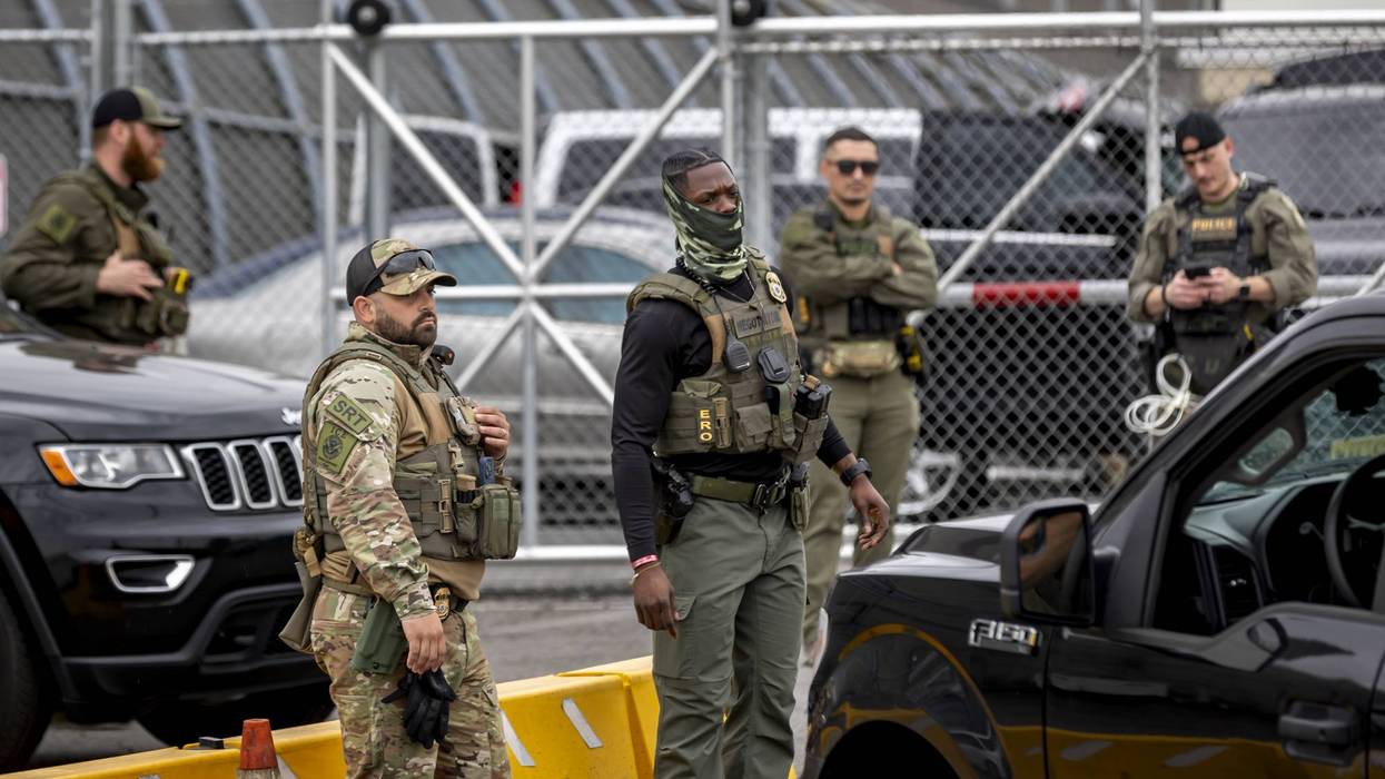 Police stand guard as faith groups continue to protest at...