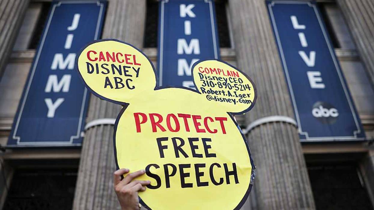 Politicians And Unions Join Protests Against Suspension Of Jimmy Kimmel Show