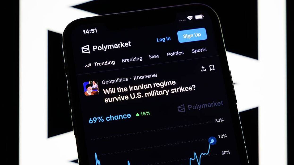 Polymarket betting page for the survival of the Iranian regime.