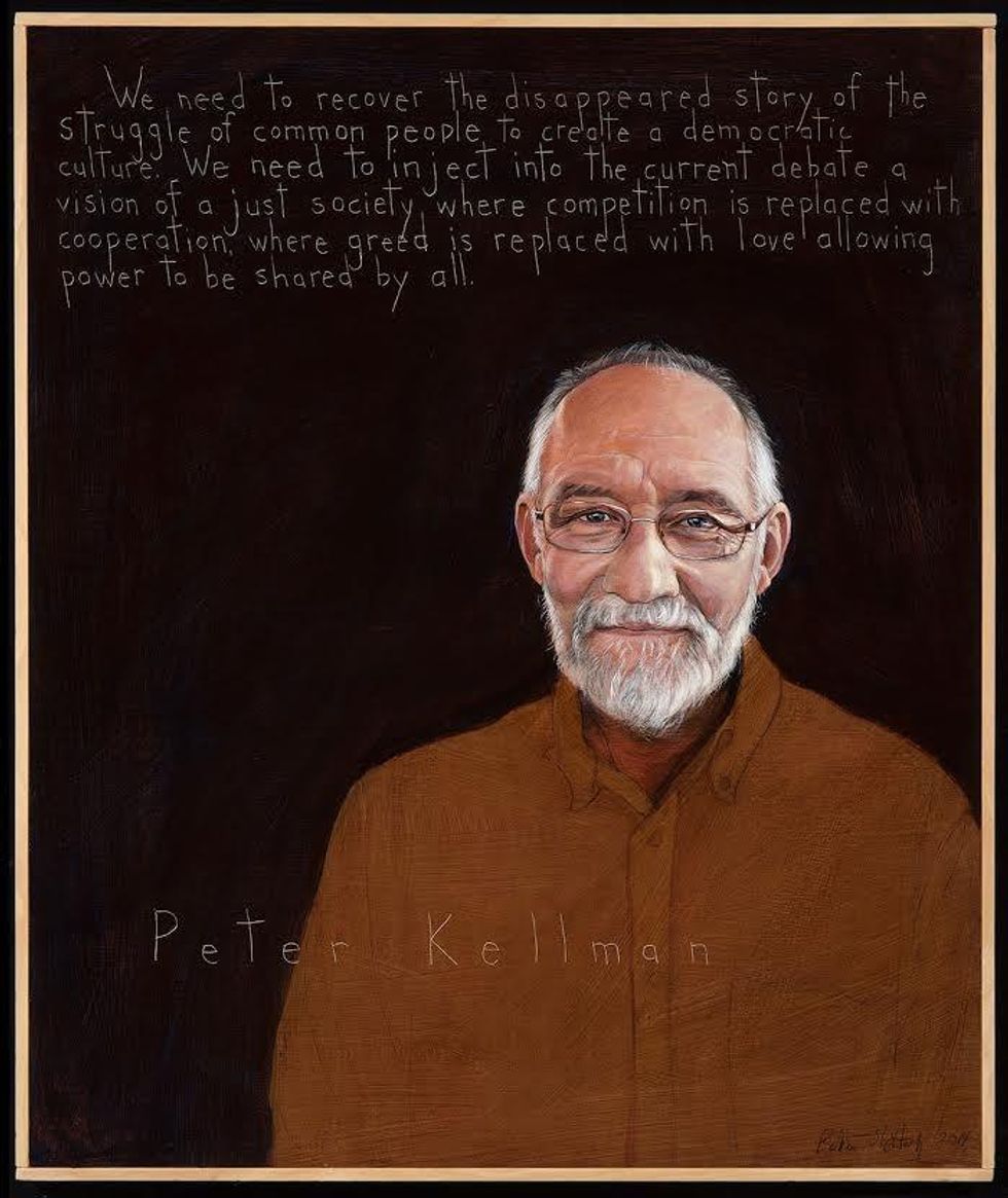 Portrait of Peter Kellman by Robert Shetterly. (Credit: AmericansWhoTelltheTruth.org)