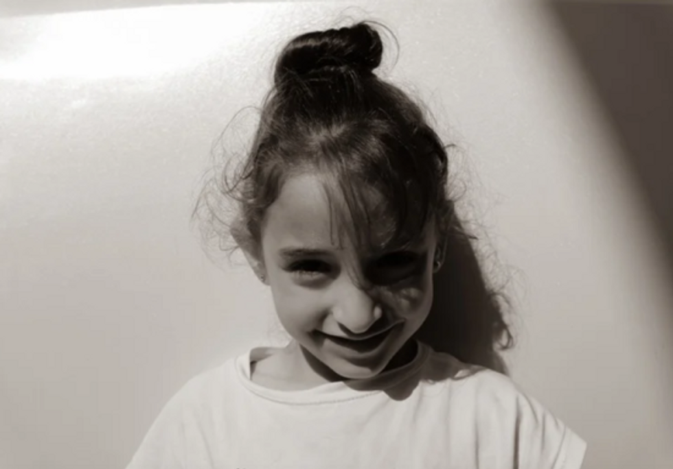 Portrait of Randa, a five-year-old girl in Gaza.  