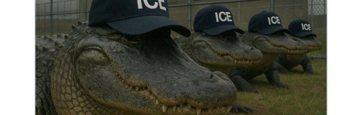 Post by DHS ghouls celebrating Alligator Alcatraz