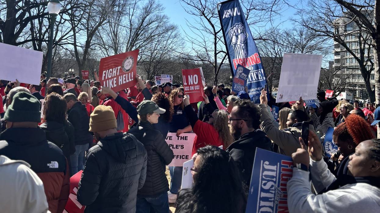 Postal workers protest
