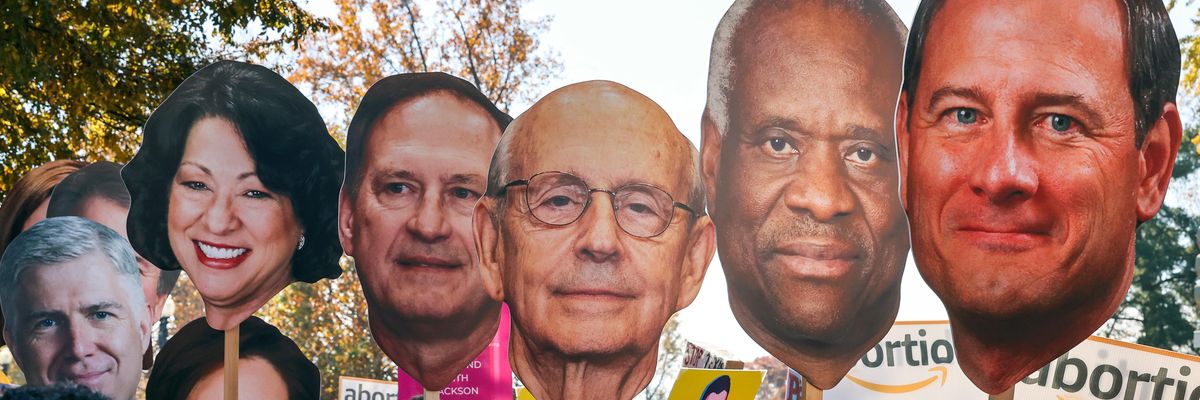 Poster cutouts of US Supreme Court Justices