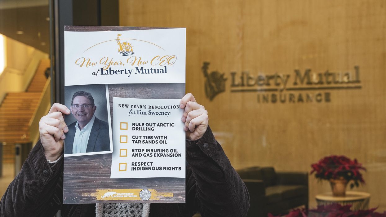 Poster featuring Liberty Mutual CEO Tim Sweeney