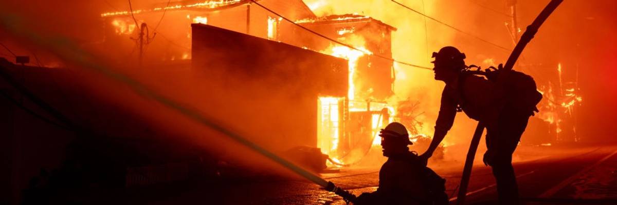 Powerful Winds Fuel Multiple Fires Across Los Angeles Area