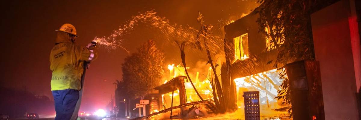 Powerful Winds Fuel Multiple Fires Across Los Angeles Area