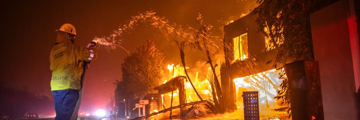 Powerful Winds Fuel Multiple Fires Across Los Angeles Area