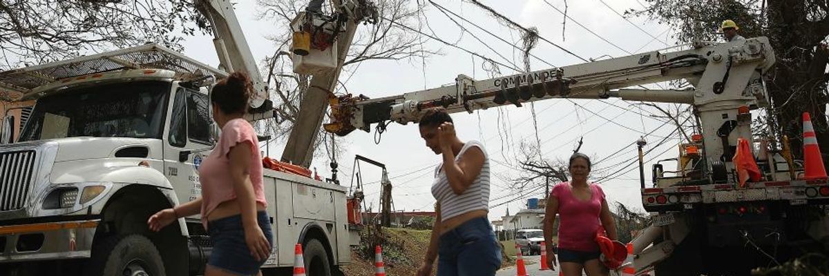 Disaster Capitalism in Action as Puerto Rico Governor Announces Plan to Privatize Power Utility
