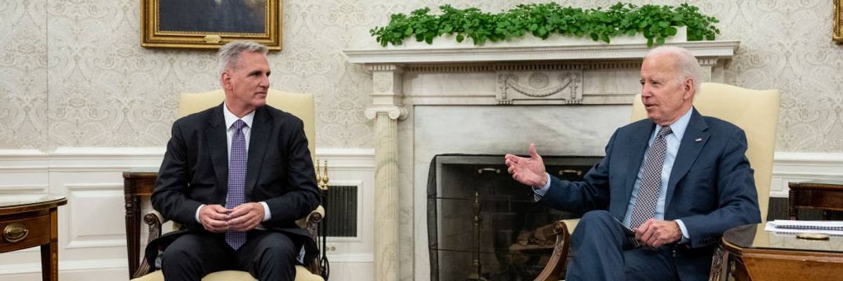 President Biden Meets With Speaker McCarthy As Debt Ceiling Negotiations Continue
