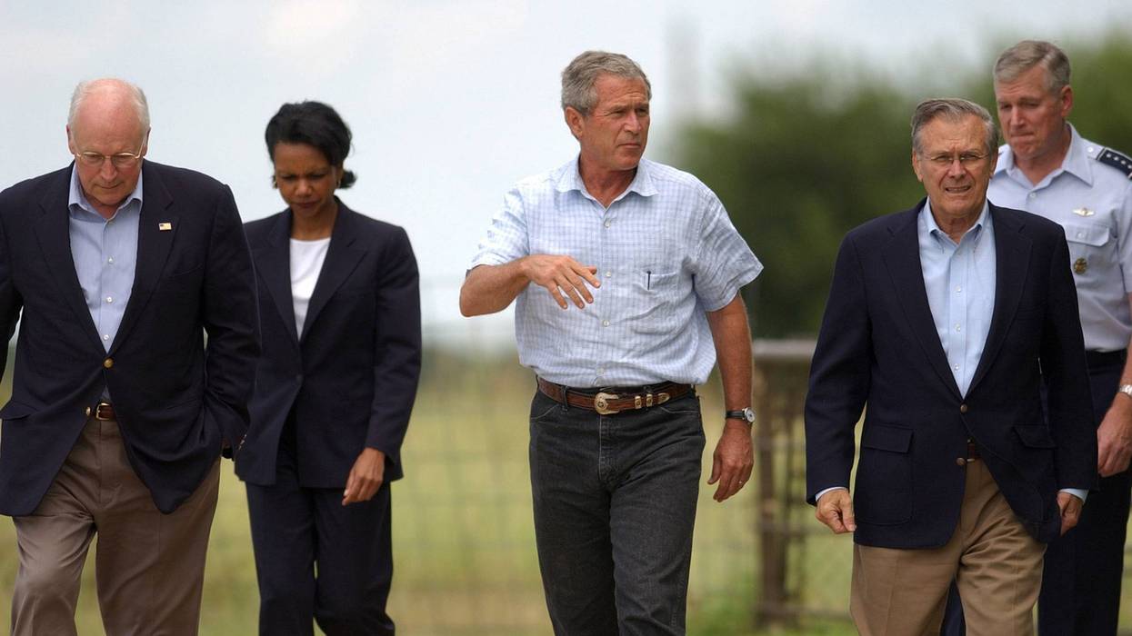 President Bush Speaks At His Ranch