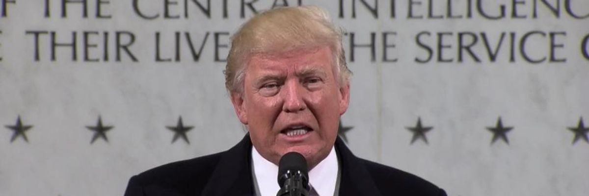 On First Full Day as President, Trump Attacks the Press