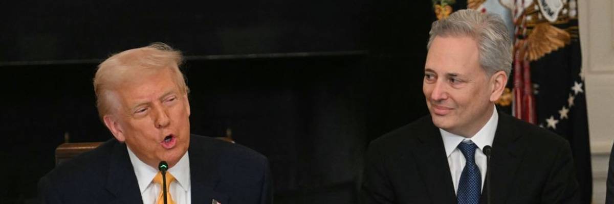 President Donald Trump and crypto czar David Sacks