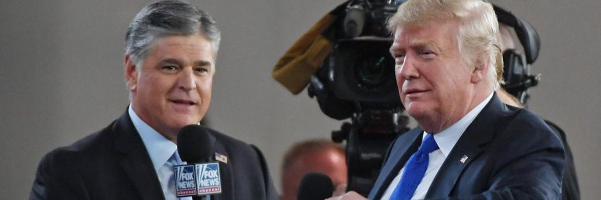 President Donald Trump and Fox News pundit Sean Hannity