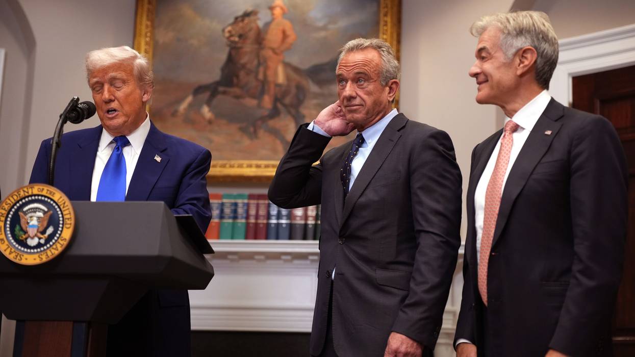 President Donald Trump and healthcare officials