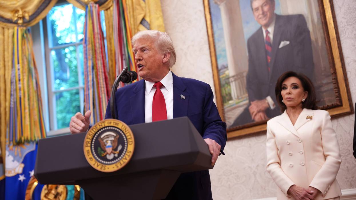 President Donald Trump and Jeanine Pirro