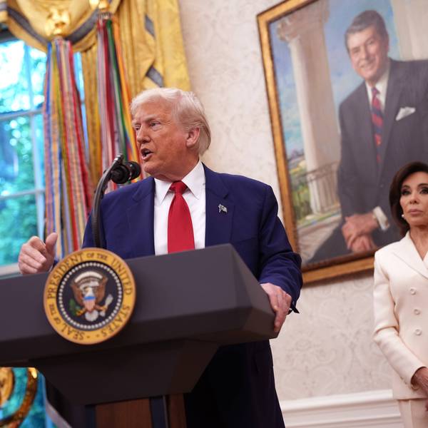 President Donald Trump and Jeanine Pirro